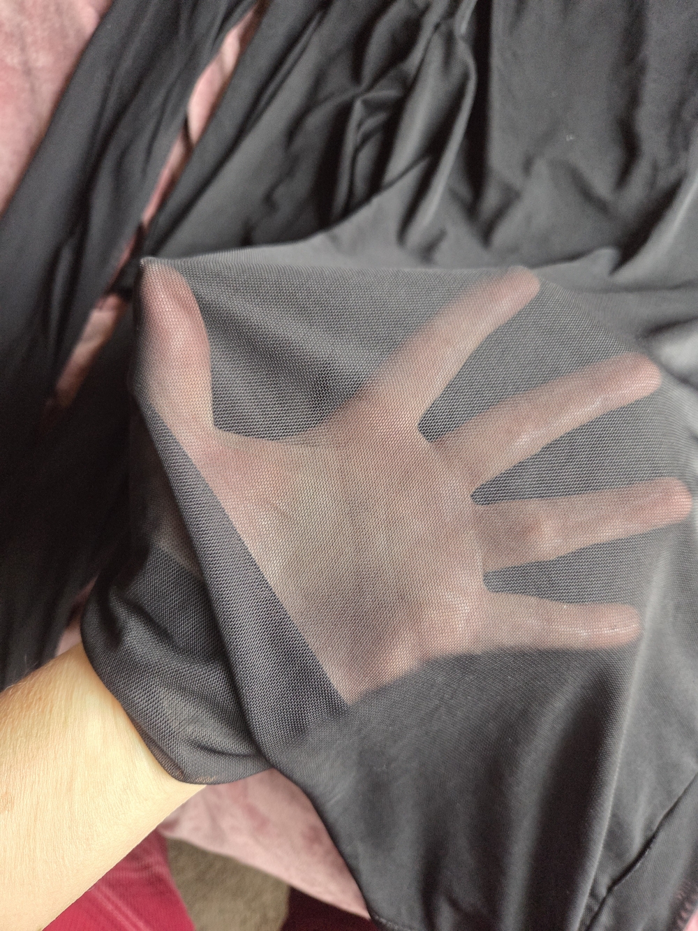 Black Long Sleeve Sheer Lightweight Tops - Set of 2 - Picture 2 of 3